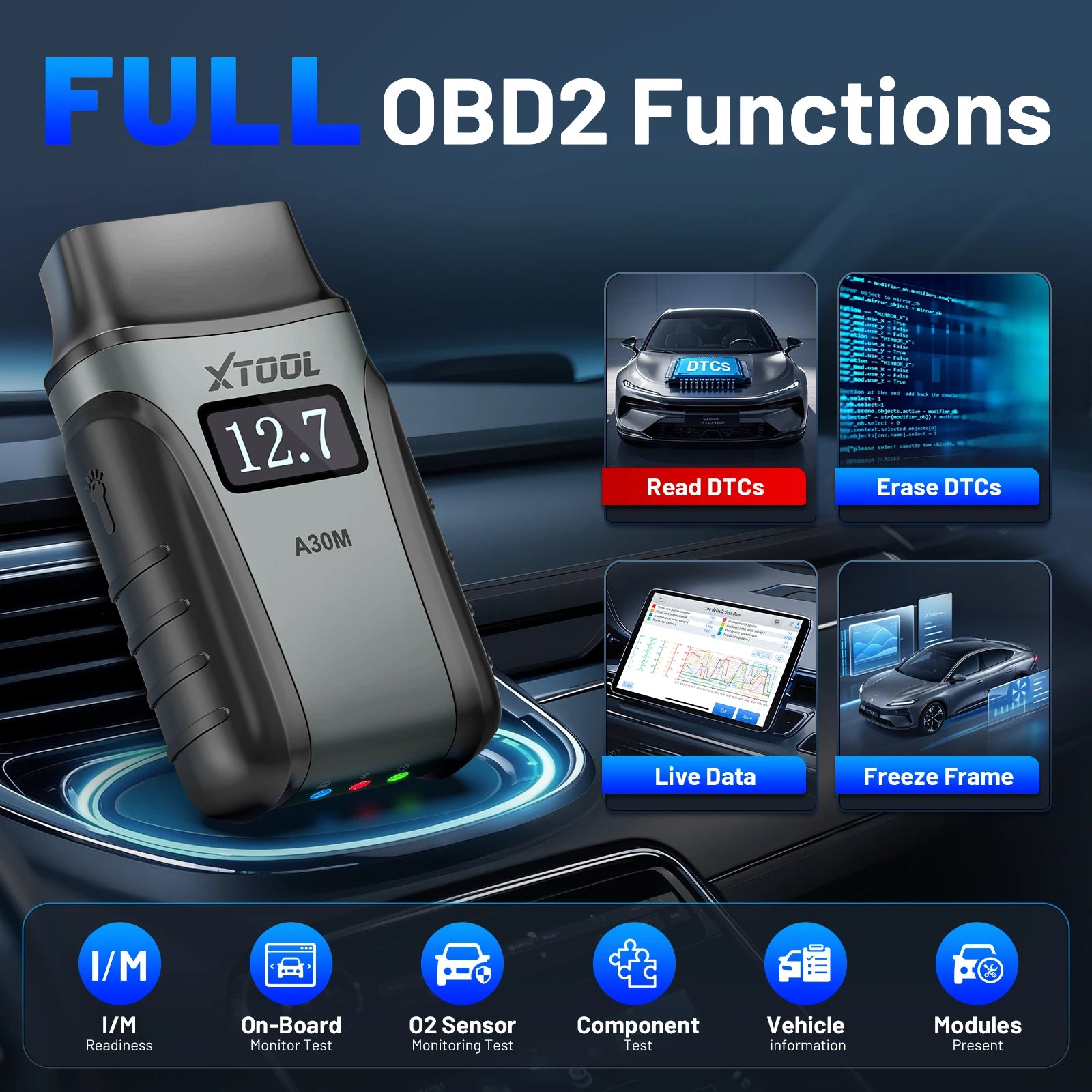"LuxPoint Pro OBD2 Scanner | Wireless Car Diagnostic Tool"