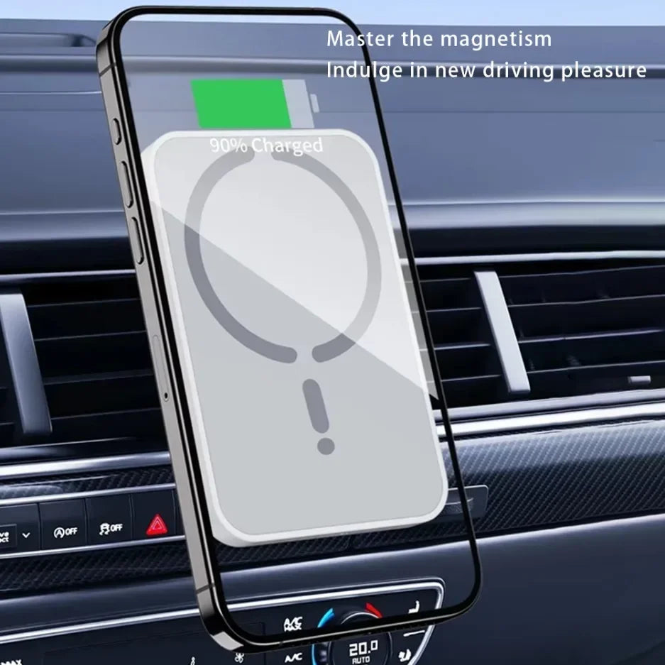 LuxPoint™ MagSafe Wireless Car Charger — 15W Fast Charge Mount