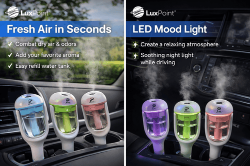 LuxPoint™ Crystal Air Humidifier — Interior Aroma Diffuser with LED